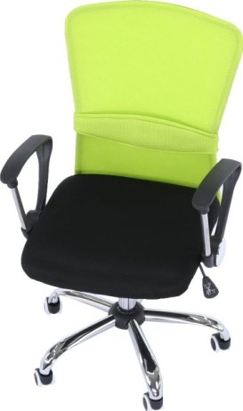 Kancelářské křeslo, s černým sedákem, zelená opěrka, AEX