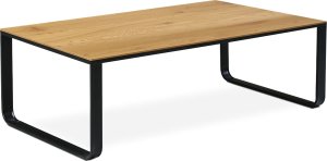 Konferenční stolek 105x55x33, MDF divoký dub, kov černý mat
