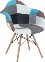 Křeslo, látka patchwork / buk, Kubis TYP 2