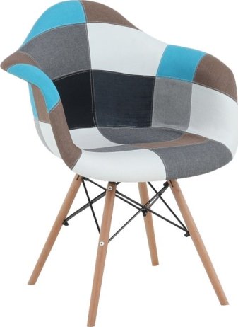 Křeslo, látka patchwork / buk, Kubis TYP 2