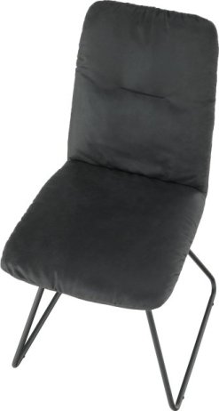 Moderní židle, černá látka / kov, ALMIRA
