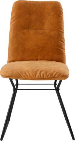 Moderní židle, hnědá látka / černý kov, ALMIRA