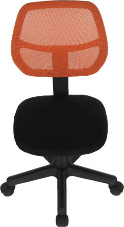 Otočná židle MESH, oranžová / černá