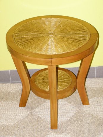 Ratanový obývací stolek PRAHA světlý