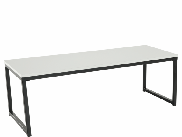 Set 2 konferenčních stolků KASTLER TYP 2, matná bílá / černá