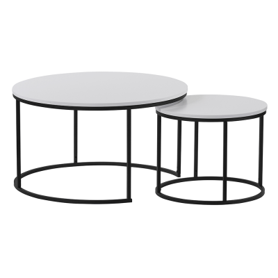 Set dvou konferenčních stolků IKLIN, bílá/černá