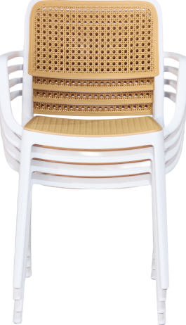 Stohovatelná židle RAVID TYP 2 bílá/béžová