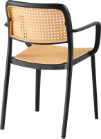 Stohovatelná židle RAVID TYP 2 černá/béžová