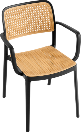 Stohovatelná židle RAVID TYP 2 černá/béžová