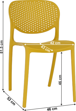 Židle FEDRA NEW, žlutá
