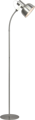 Stojací lampa v retro stylu, kov, matný nikl, AVIER TYP 2