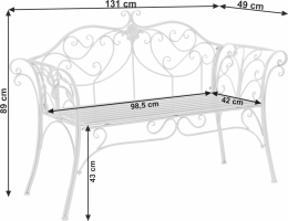 Zahradní lavička ETELIA, bílá