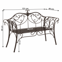 Zahradní lavička ETELIA, hnědá
