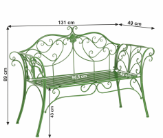 Zahradní lavička ETELIA, zelená