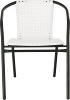 Zahradní židle BERGOLA, stohovatelná, bílá / černá