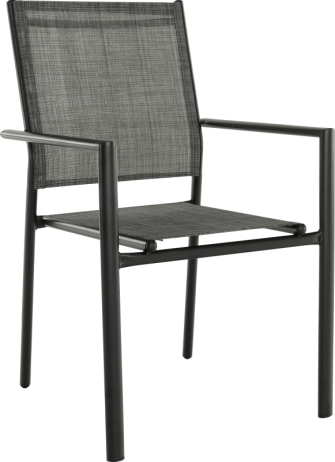 Zahradní židle TELMA, šedá / černá