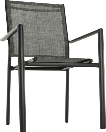 Zahradní židle TELMA, šedá / černá