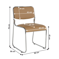 Zasedací stolička BULUT, hnědá ekokůže