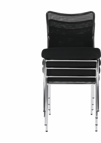 Zasedací židle ALTAN, černá/chrom
