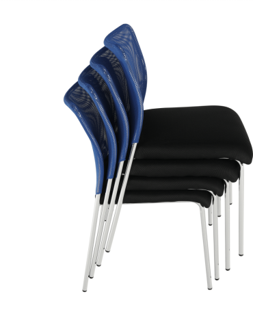 Zasedací židle ALTAN, modrá/černá/chrom