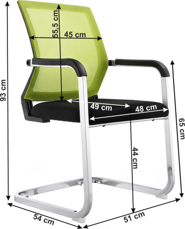 Zasedací židle RIMALA, zelená / černá