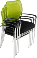 Zasedací židle UMUT, zelená/černá