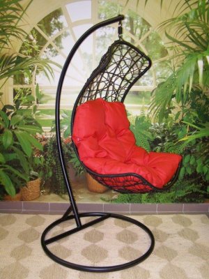 Závěsné relaxační křeslo DIANA - červený sedák