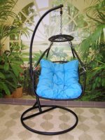 Závěsné relaxační křeslo POHODA - modrý sedák