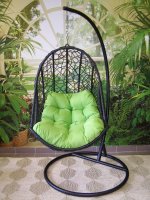 Závěsné relaxační křeslo QUEEN - zelený sedák