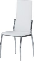 Židle, ekokůže bílá/chrom, SOLANA