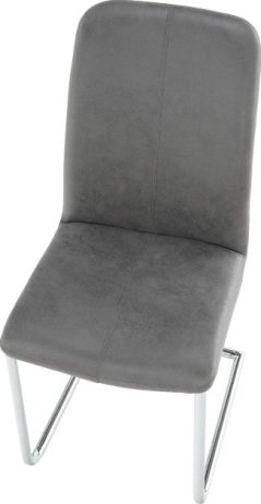 Židle, látka šedá / chrom, VERMONA TYP 3