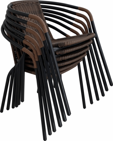 Židle DOREN, hnědá/ černá