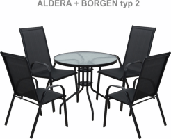 Židle ALDERA, tmavě šedá/černá
