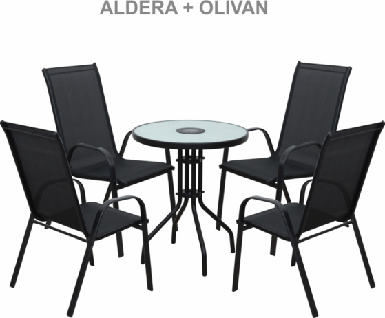Židle ALDERA, tmavě šedá/černá