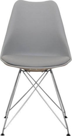 Židle, teplá šedá / chrom, METAL NEW
